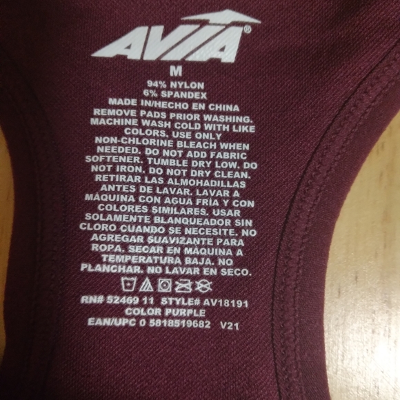 AVIA Med Seamless Zip Front Sports Bra and FEATHERS Maternity Essential size o/s - Picture 4 of 14